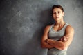 Portrait of muscular young handsome man Royalty Free Stock Photo