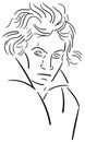 Portrait of musician Beethoven