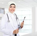 Moslem asian doctor portrait