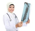 Medical doctor holding xray