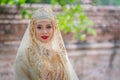 Portrait muslim bride posing