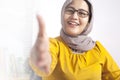 Muslim Businesswoman Offering Hand Shake Royalty Free Stock Photo