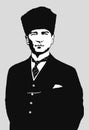 Portrait of Mustafa Kemal Ataturk the founder of Republic of Turkey