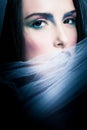 Portrait of mysterious woman Royalty Free Stock Photo