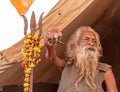 Portrait of naga sadhu at kumbh mela