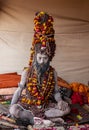 Portrait of naga sadhu at kumbh mela