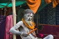 Portrait of a naga sadhu taken at ganga sagar transit camp kolkata west bengal
