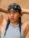 Portrait of a Native American teenage boy Royalty Free Stock Photo