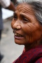Portrait of nepalese old woman