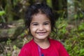 Portrait nepali child on the street in Himalayan village, Nepal