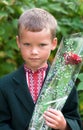 Portrait of nice little schoolboy Royalty Free Stock Photo