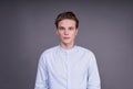 A portrait of a nice young guy in a shirt Royalty Free Stock Photo