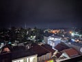 portrait of the night view above the building