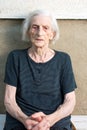 Portrait of ninety years old grandma