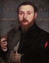Portrait of a nobleman with a falcon, 1942 painting by Hans Holbein the Younger
