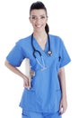 Portrait of nurse holding the clipboard Royalty Free Stock Photo