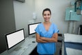 Portrait of nurse standing with arms crossed Royalty Free Stock Photo