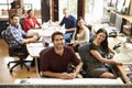 Portrait Of Office Staff At Table In Architect's Office Royalty Free Stock Photo