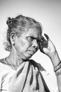 Portrait of old face indian woman Royalty Free Stock Photo