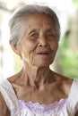 Portrait old grey haired woman, Asia