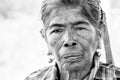 Portrait of old indigenous Guarani woman