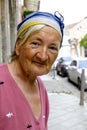 Portrait of an old lady on the streets of Armenia