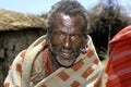 Portrait of old, sick, Masai man