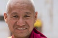 Portrait of an old Tibetan Buddhist monk