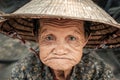 Portrait of old vietnamese woman