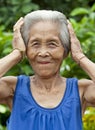 Portrait old woman Asia Royalty Free Stock Photo