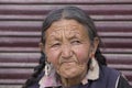 Portrait old woman on the street in Leh, Ladakh. India Royalty Free Stock Photo