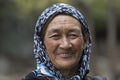 Portrait old woman on the street in Leh, Ladakh. India Royalty Free Stock Photo