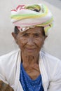 Portrait old woman to Bali island, Indonesia Royalty Free Stock Photo