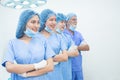 Portrait of operation doctor standing in theatre of hospital Royalty Free Stock Photo