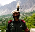 Portrait of the pakistanian guard of the Baltit fortress at Hunza valley, Karimabad, Pakistan