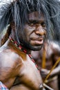 Portrait of a papuans man on Baliem Valley festival in Wamena