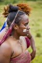 Portrait of a papuans woman on Baliem Valley festival in Wamena