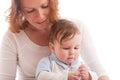 Portrait of parenting mother with baby boy Royalty Free Stock Photo