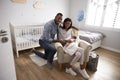 Portrait Of Parents Home from Hospital With Newborn Baby Royalty Free Stock Photo