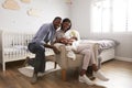 Portrait Of Parents Home from Hospital With Newborn Baby Royalty Free Stock Photo