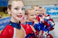 Portrait of participant of cheerleaders girl team