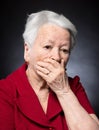 Portrait of pensive old woman