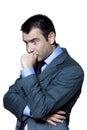 Portrait of a pensive worried businessman Royalty Free Stock Photo