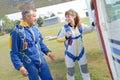 portrait people at skydiving center Royalty Free Stock Photo