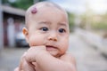 Portrait photo of an adorable little baby girl Royalty Free Stock Photo