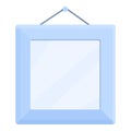 Portrait photo frame icon, cartoon style