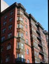 Portrait photo of a Skyscraper in Philadelphia shot on 120mm film during a sunny day Royalty Free Stock Photo