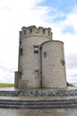 Portrait Picture of The O`Brien`s Tower in The Cliffs of Moher in County Clare, Ireland Royalty Free Stock Photo