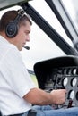 portrait pilot in helicopter Royalty Free Stock Photo