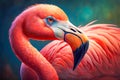 portrait of the pink flamingo Royalty Free Stock Photo